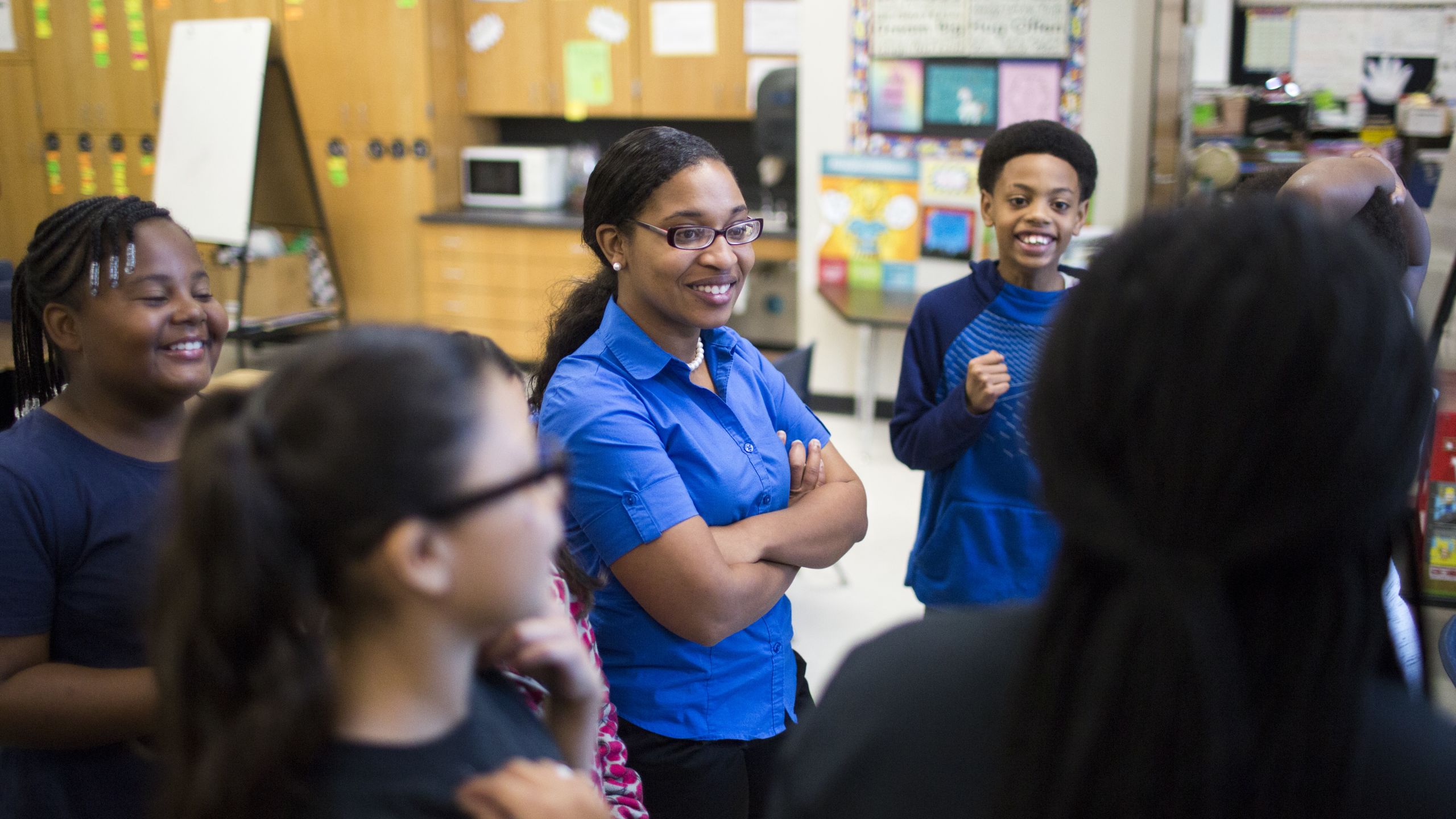 Savanna Wilson, who teaches fourth grade at Overton Elementary School in East Austin