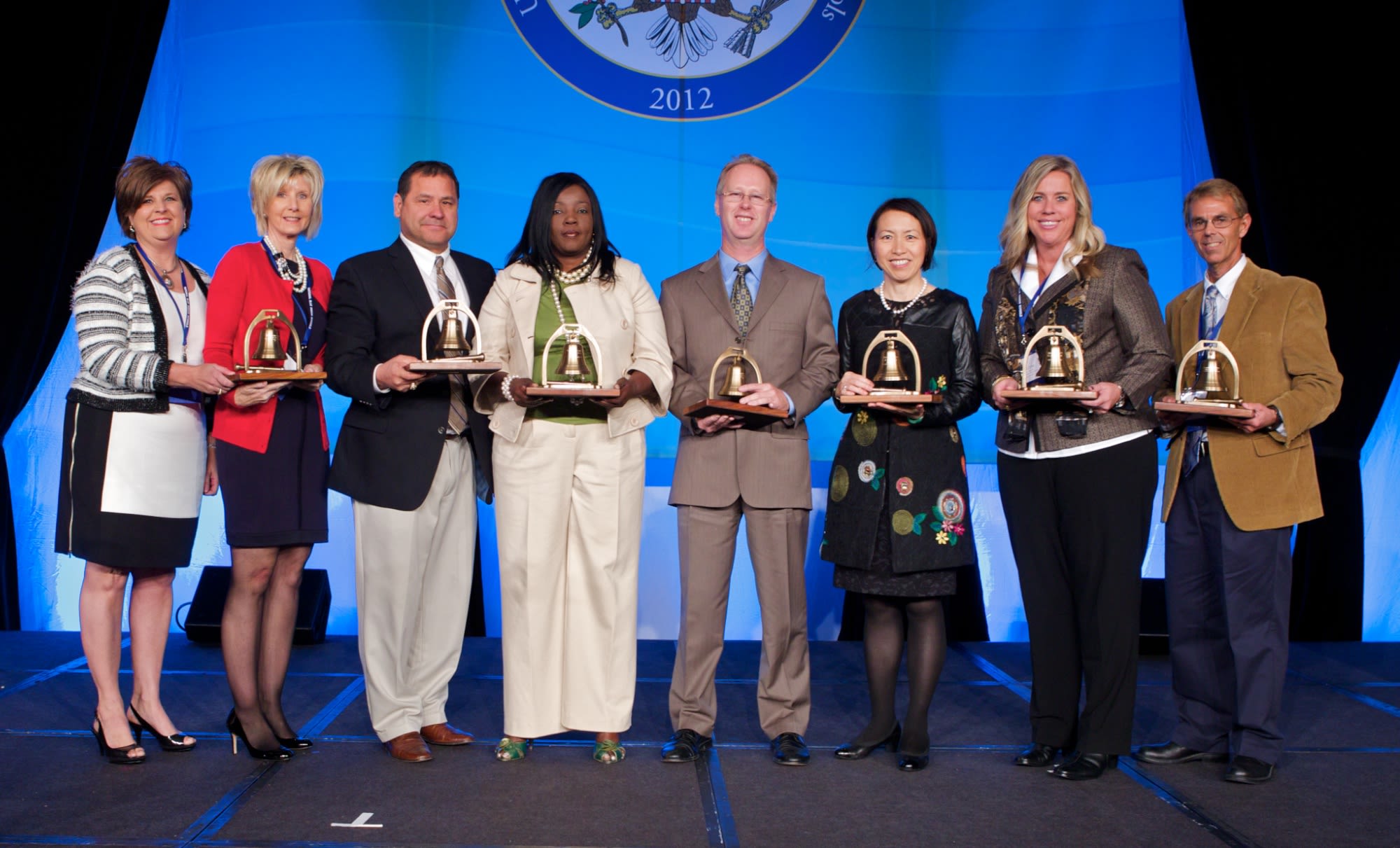 Blaine Helwig and other principals accept Terrel H. Bell Awards for Outstanding School Leadership
